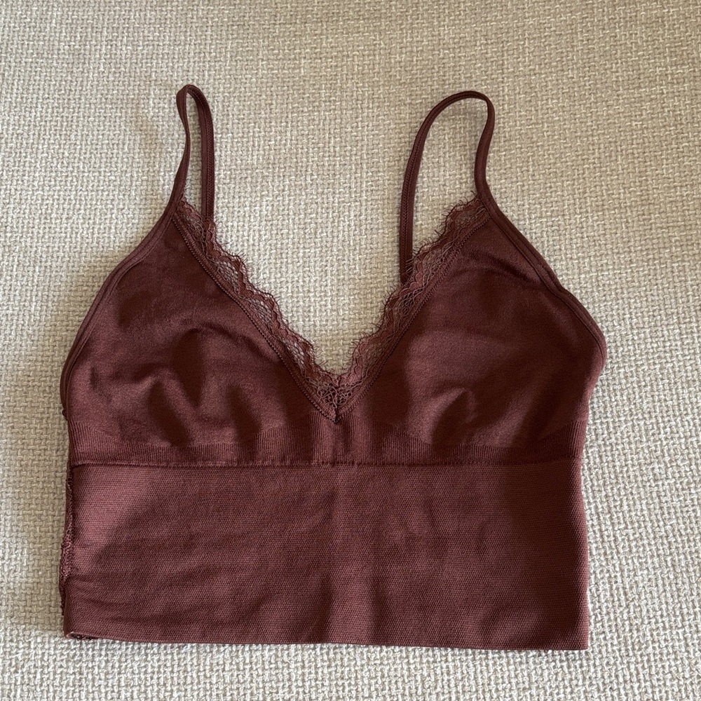 Gifts for Her🎁 Forever 21 Brown Lace Trim Bralette